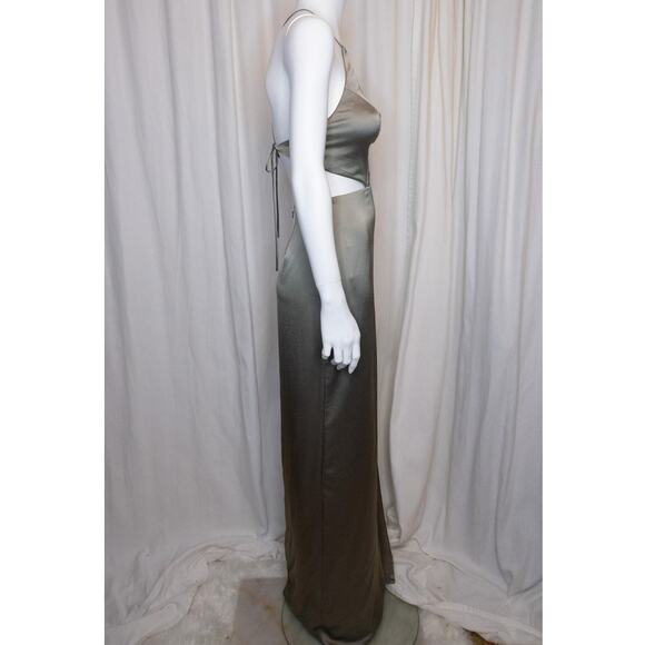 JENNY YOO 'Kendra' Satin Gown in Moss Sage Green NWT US 0 - Picture 6 of 13